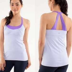 Lululemon Scoop Me Up Strappy Back Purple Tank Top Size Unknown